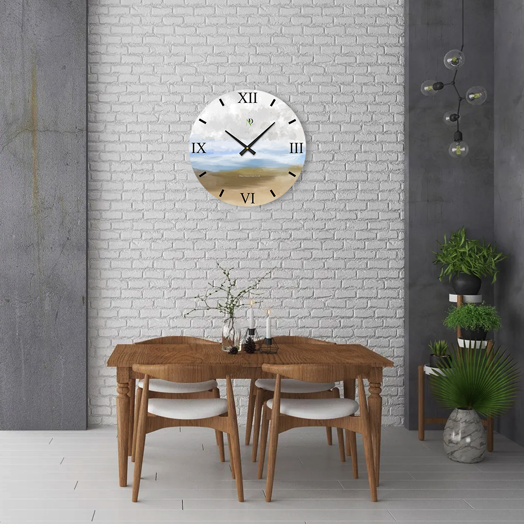 Smoky Grey Blend Wall Clock