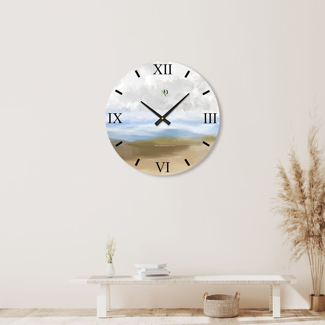 Smoky Grey Blend Wall Clock