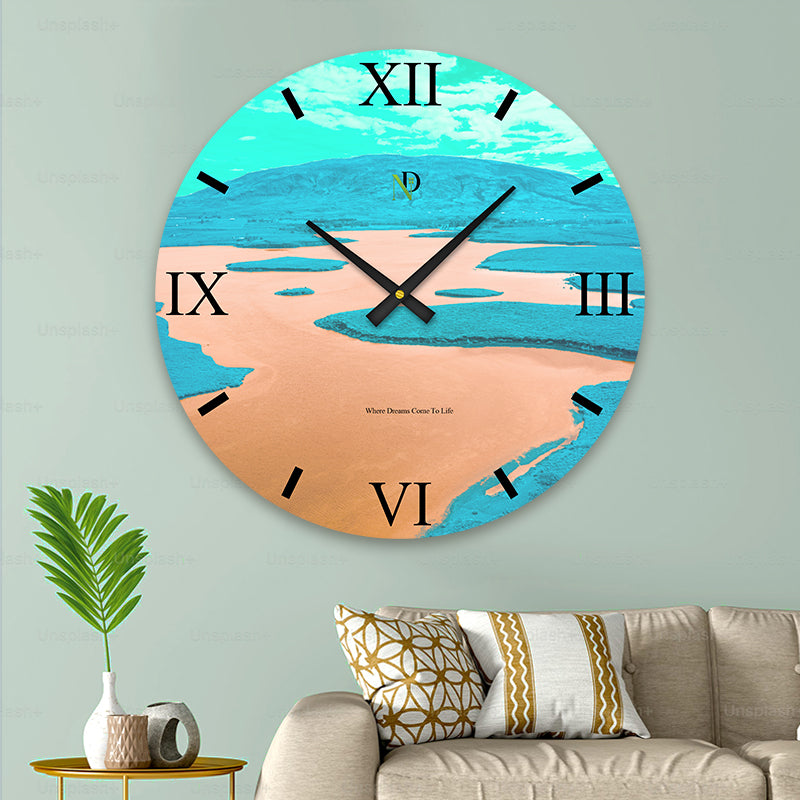 Coral Tide Wall Clock