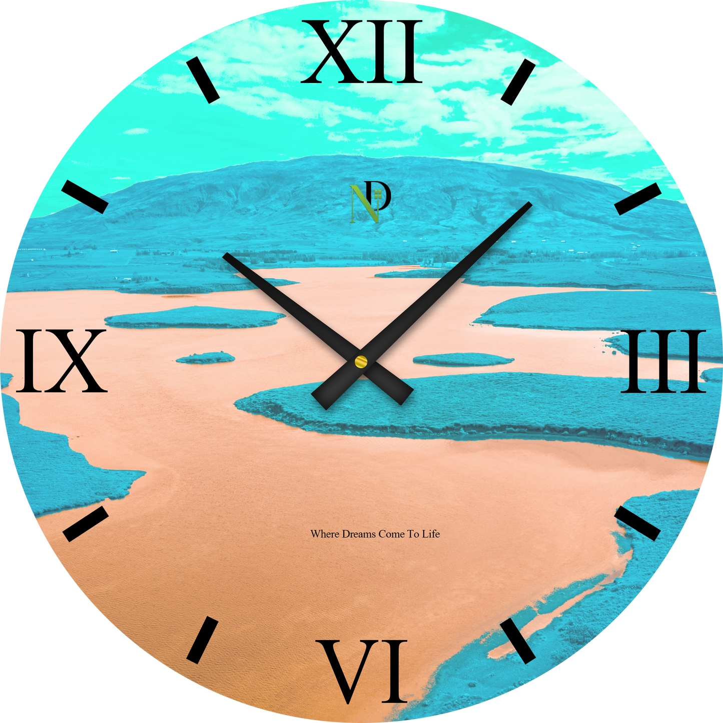 Coral Tide Wall Clock
