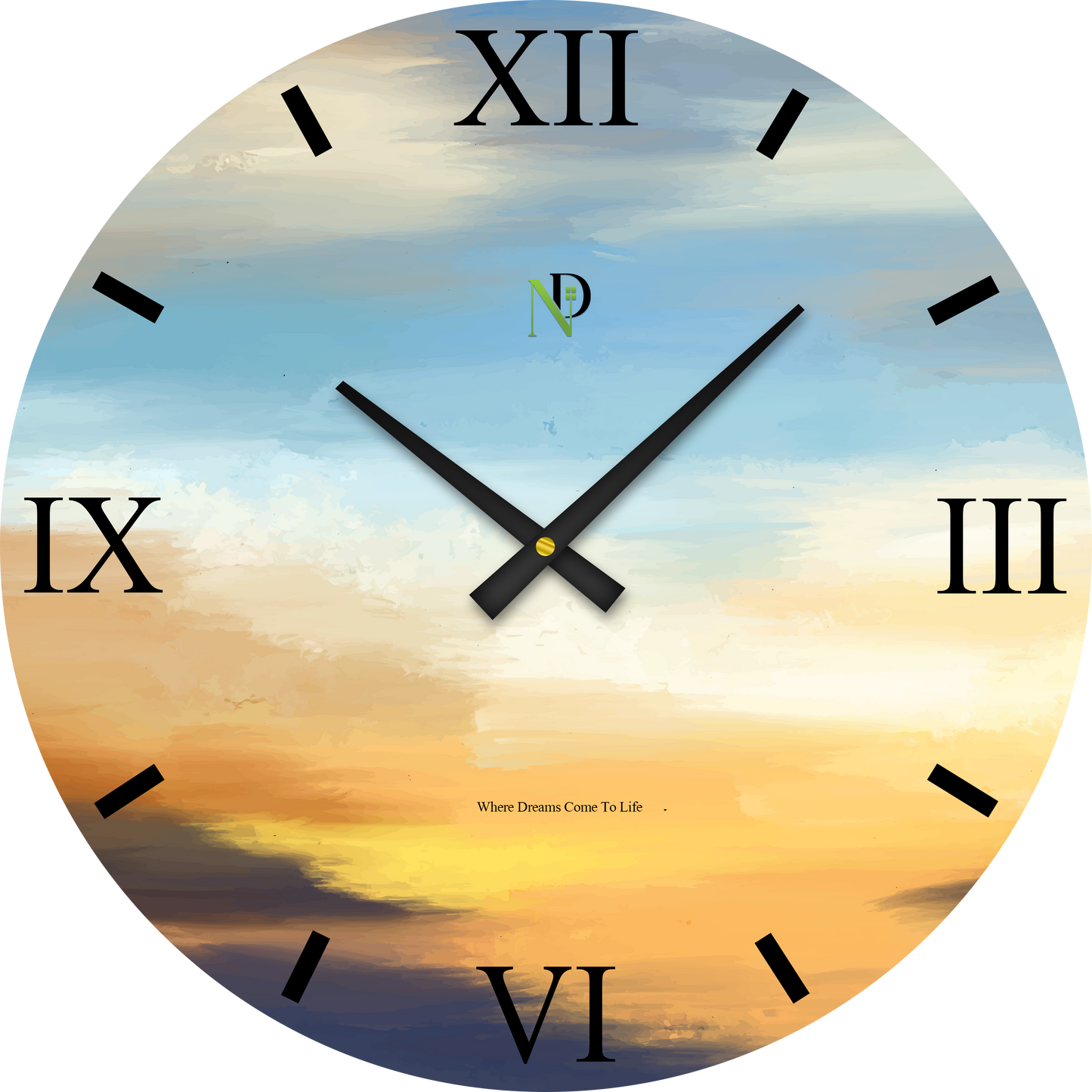 Golden Hour Wall Clock