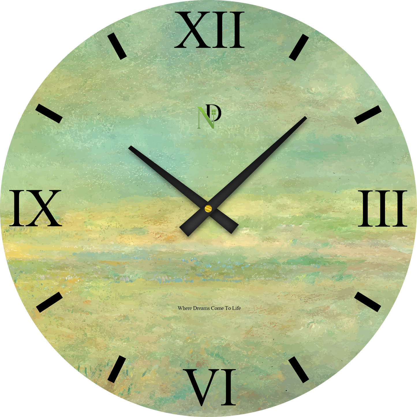 Dusty Sage Wall Clock