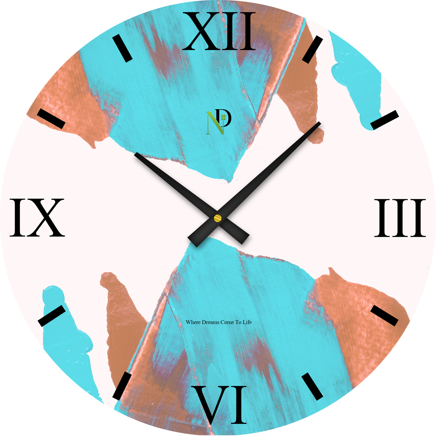 Bold Terracotta Wall Clock