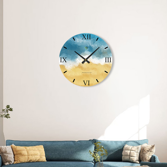 Blue Mist Silent Wall Clock