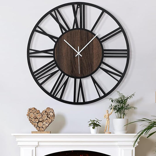 3D Roman Numerals Wall Clock – Modern Round Design