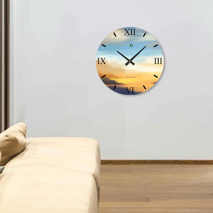 Golden Hour Wall Clock