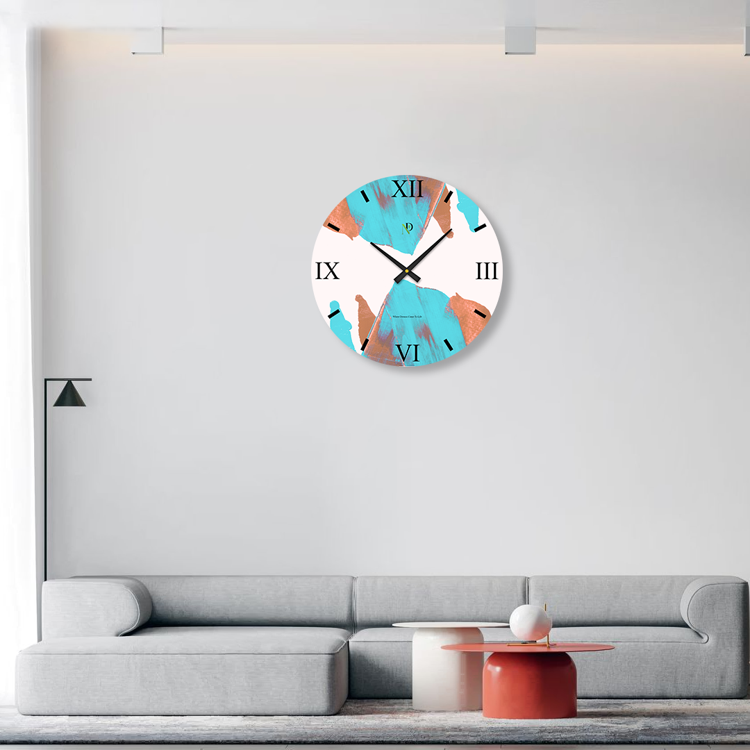 Bold Terracotta Wall Clock
