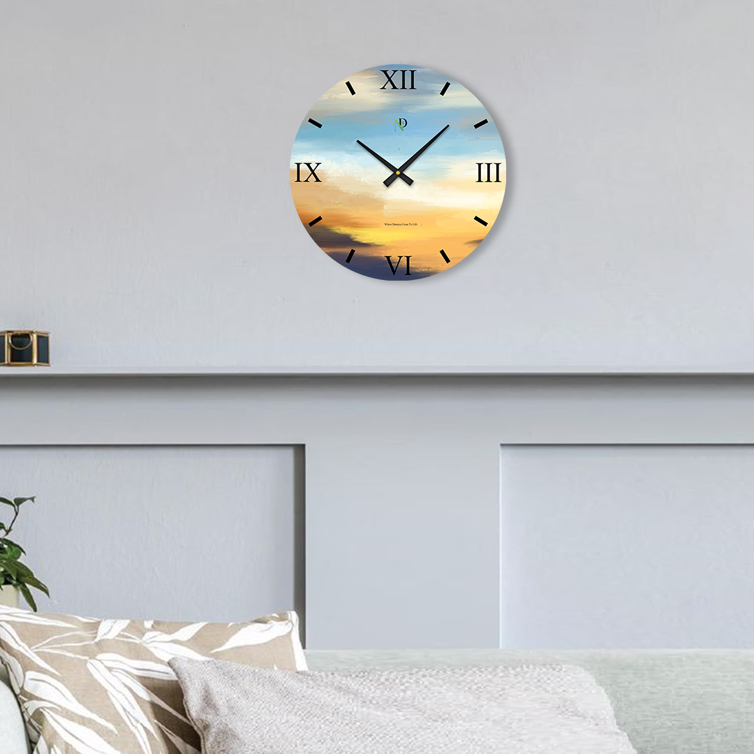 Golden Hour Wall Clock