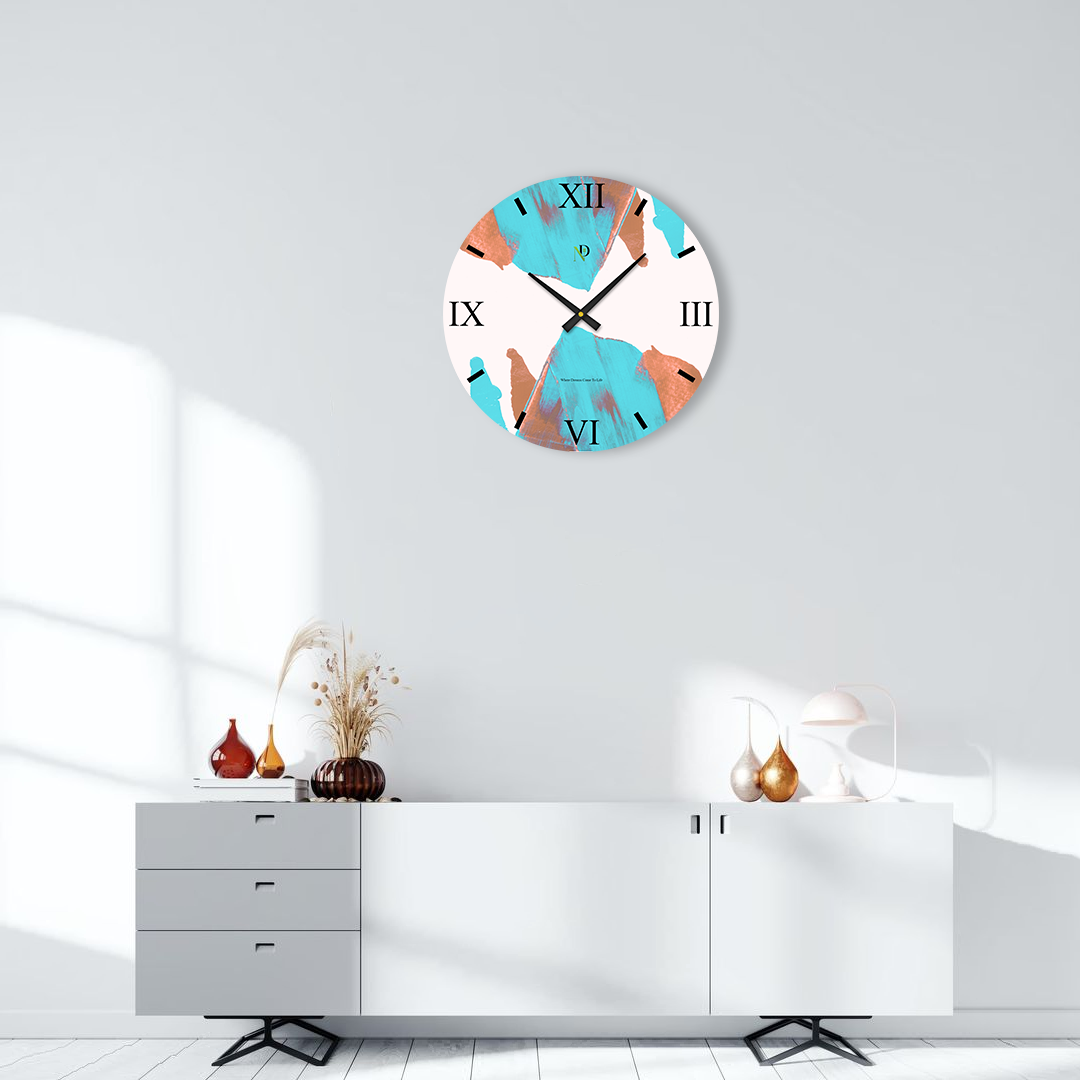 Bold Terracotta Wall Clock