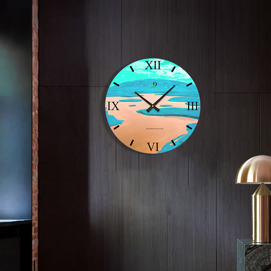 Coral Tide Wall Clock