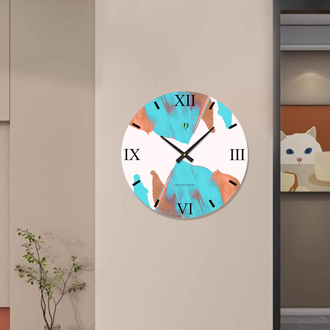 Bold Terracotta Wall Clock