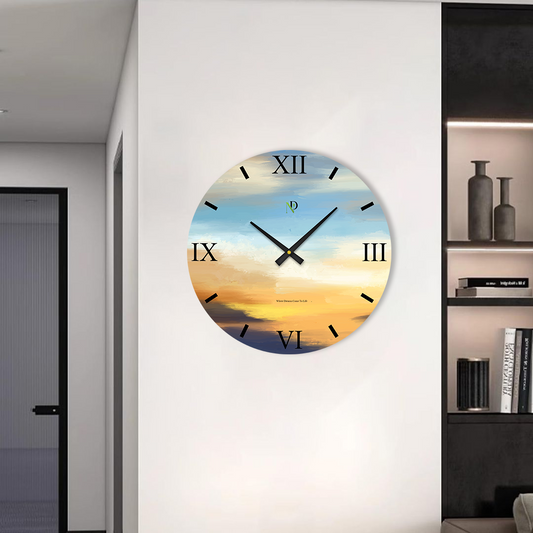 Golden Hour Wall Clock