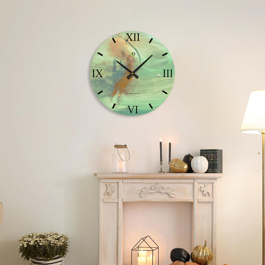 Olive Wash Wall Clock