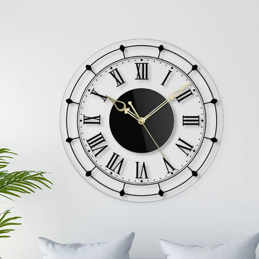 Modern Acrylic Roman Wall Clock – Elegant Home Decor & Gift Idea