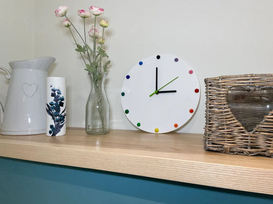 Color Spectrum Wall Clock – Modern Rainbow-Inspired Wall Art