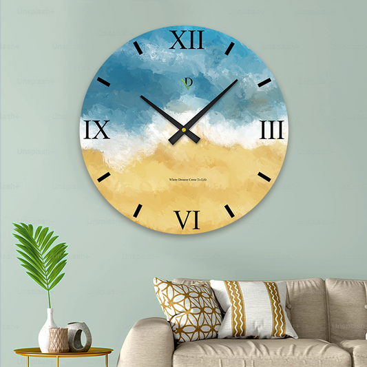 Blue Mist Silent Wall Clock