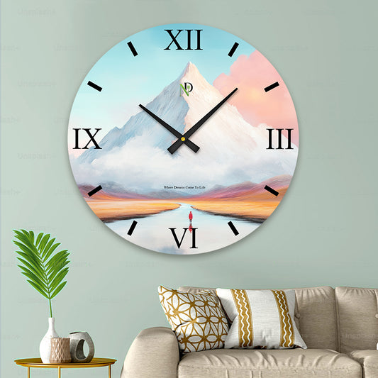 Blush Haze Wall Clock