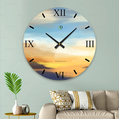 Golden Hour Wall Clock