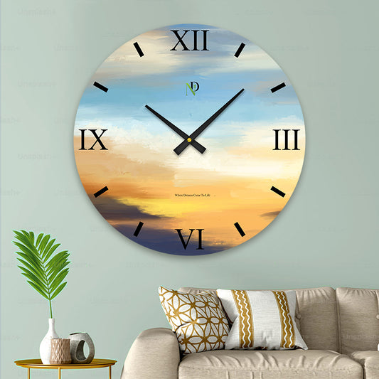Golden Hour Wall Clock
