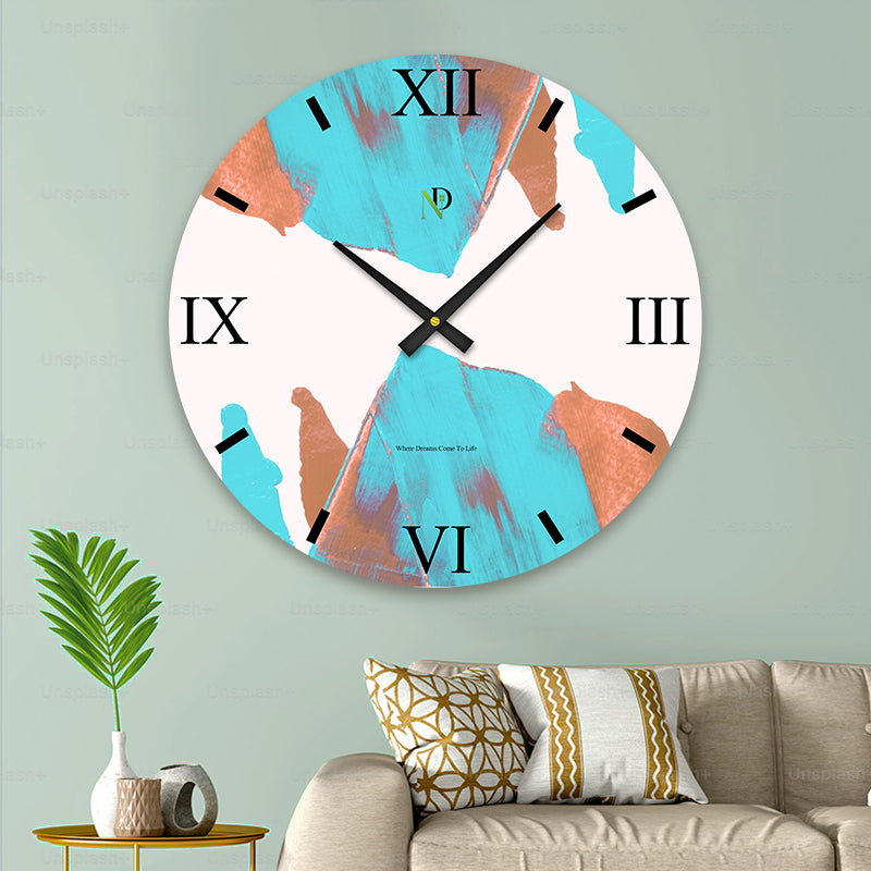 Bold Terracotta Wall Clock