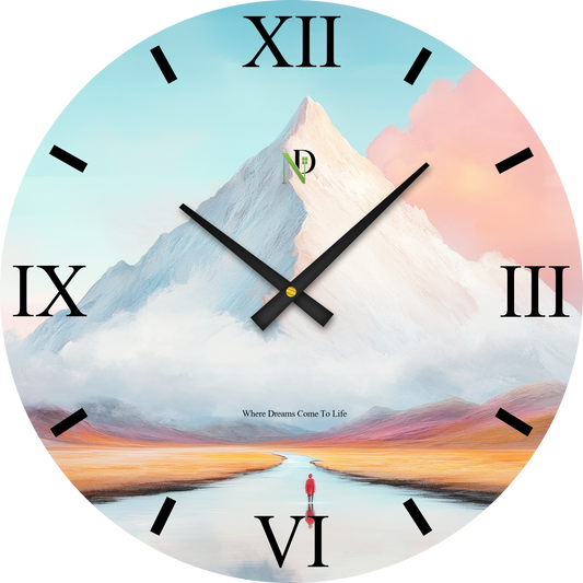 Blush Haze Wall Clock