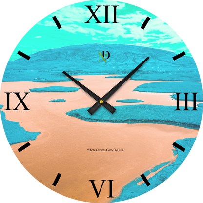 Coral Tide Wall Clock
