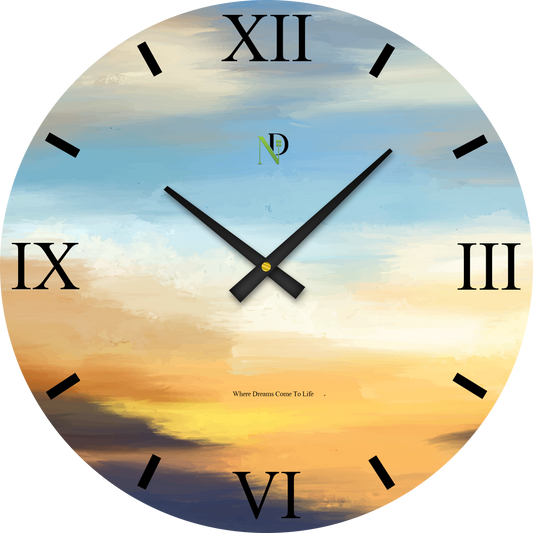 Golden Hour Wall Clock