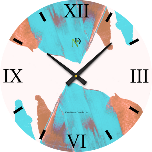 Bold Terracotta Wall Clock