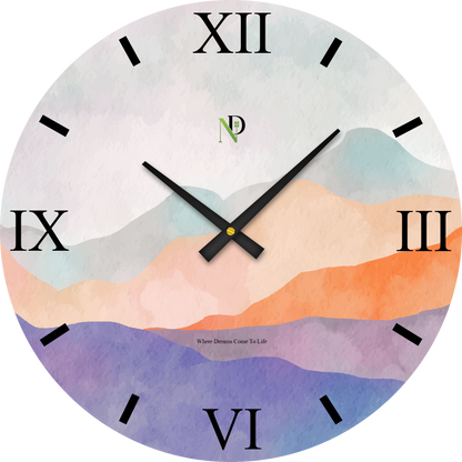 Twilight Hills Wall Clock