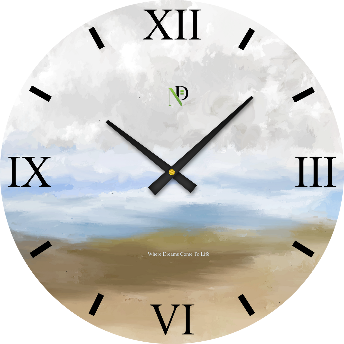 Smoky Grey Blend Wall Clock