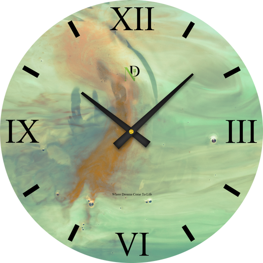 Olive Wash Wall Clock